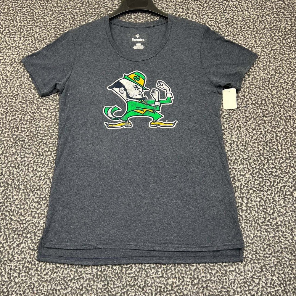 Notre Dame Fighting Irish Shirt Women Medium Fanatics Short Sleeve New M